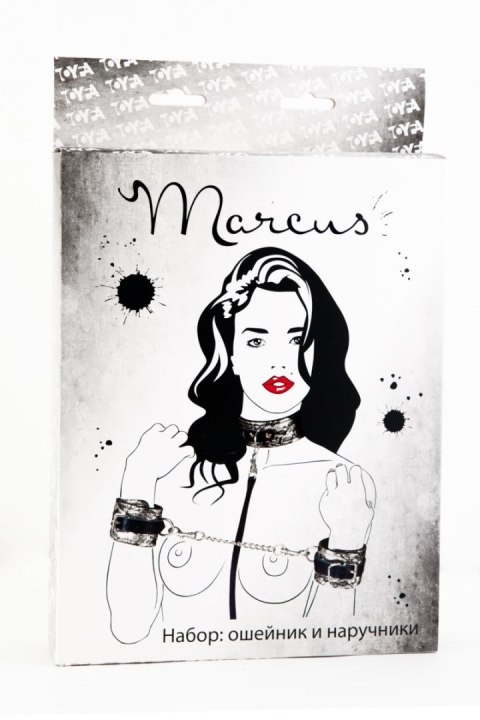 WIĄZANIA-MARCUS 716011 SET COLLAR WITH HAND CUFFS METAL CHAIN TRACERY SILVER BDSM VALENTINE DAY WIĄZANIA-MARCUS 716011 SET COLLAR WITH HAND CUFFS METAL CHAIN TRACERY SILVER BDSM VALENTINE DAY