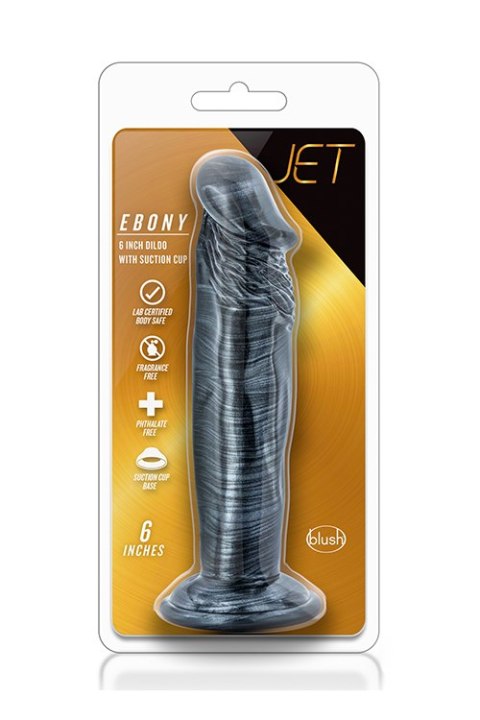 JET EBONY 6INCH DILDO EBONY METALLIC JET EBONY 6INCH DILDO EBONY METALLIC