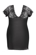 MARINA BLACK CHEMISE XL+ ( CZARNA HALKA )
