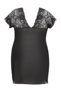 MARINA BLACK CHEMISE XL+ ( CZARNA HALKA )