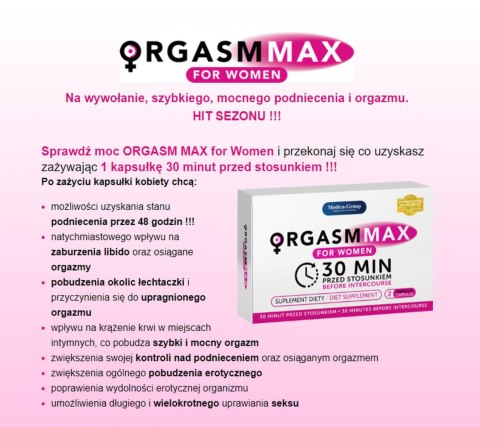 ORGASMMAX FOR WOMEN-2 KAPSUŁKI ORGASMMAX FOR WOMEN-2 KAPSUŁKI