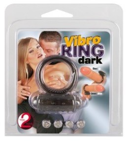 PIERŚCIEŃ EREKCYJNY SEX RING WIBRACJE STYMULATOR PIERŚCIEŃ-5622110000 VIBRO RING DARK