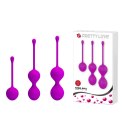 KULKI GEJSZY TRENING MIĘŚNI KEGLA KORALIKI JAJKA PRETTY LOVE - KEGEL BALL PURPLE