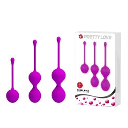 KULKI GEJSZY TRENING MIĘŚNI KEGLA KORALIKI JAJKA PRETTY LOVE - KEGEL BALL PURPLE