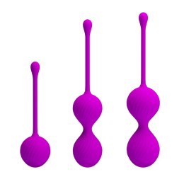 KULKI GEJSZY TRENING MIĘŚNI KEGLA KORALIKI JAJKA PRETTY LOVE - KEGEL BALL PURPLE