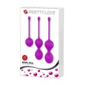 KULKI GEJSZY TRENING MIĘŚNI KEGLA KORALIKI JAJKA PRETTY LOVE - KEGEL BALL PURPLE