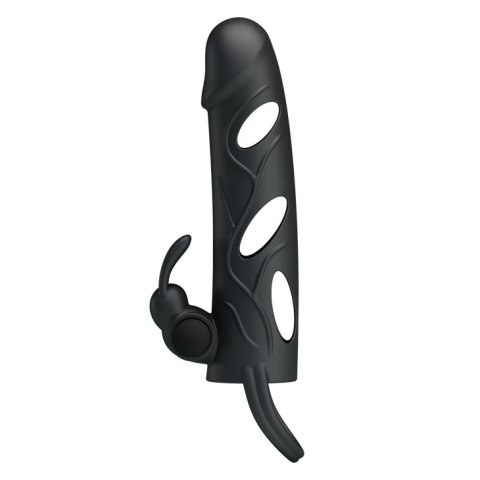 PRZEDŁUŻKA NA PENISA DUŻA GRUBA NAKŁADKA POSZERZA PRETTY LOVE - PENIS SLEEVE WITH BALL STRAP VIBRATION BLACK PRZEDŁUŻKA NA PENISA DUŻA GRUBA NAKŁADKA POSZERZA PRETTY LOVE - PENIS SLEEVE WITH BALL STRAP VIBRATION BLACK