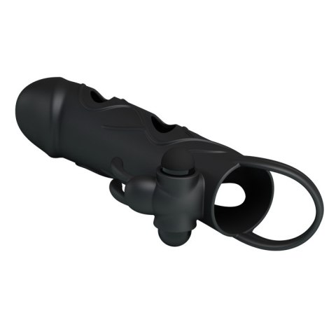 PRZEDŁUŻKA NA PENISA DUŻA GRUBA NAKŁADKA POSZERZA PRETTY LOVE - PENIS SLEEVE WITH BALL STRAP VIBRATION BLACK PRZEDŁUŻKA NA PENISA DUŻA GRUBA NAKŁADKA POSZERZA PRETTY LOVE - PENIS SLEEVE WITH BALL STRAP VIBRATION BLACK