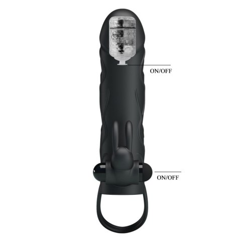 PRZEDŁUŻKA NA PENISA DUŻA GRUBA NAKŁADKA POSZERZA PRETTY LOVE - PENIS SLEEVE WITH BALL STRAP VIBRATION BLACK PRZEDŁUŻKA NA PENISA DUŻA GRUBA NAKŁADKA POSZERZA PRETTY LOVE - PENIS SLEEVE WITH BALL STRAP VIBRATION BLACK