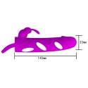 PRZEDŁUŻKA NA PENISA DUŻA GRUBA NAKŁADKA POSZERZA PRETTY LOVE - PENIS SLEEVE WITH BALL STRAP VIBRATION PURPLE