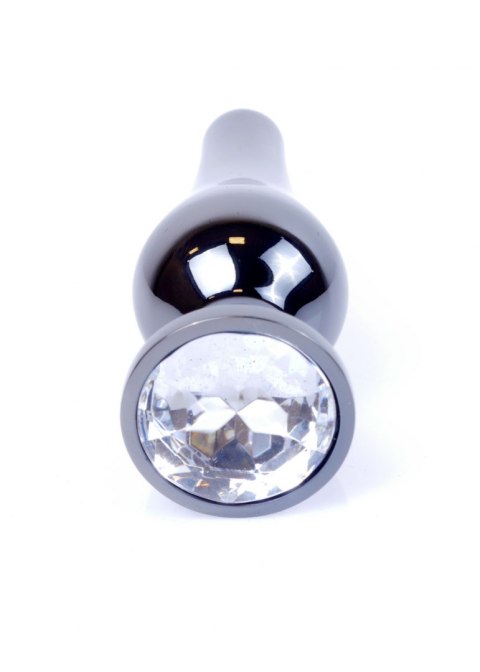 Plug-Jewellery Dark Silver BUTT PLUG- Clear Plug-Jewellery Dark Silver BUTT PLUG- Clear