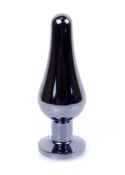 Plug-Jewellery Dark Silver BUTT PLUG- Clear