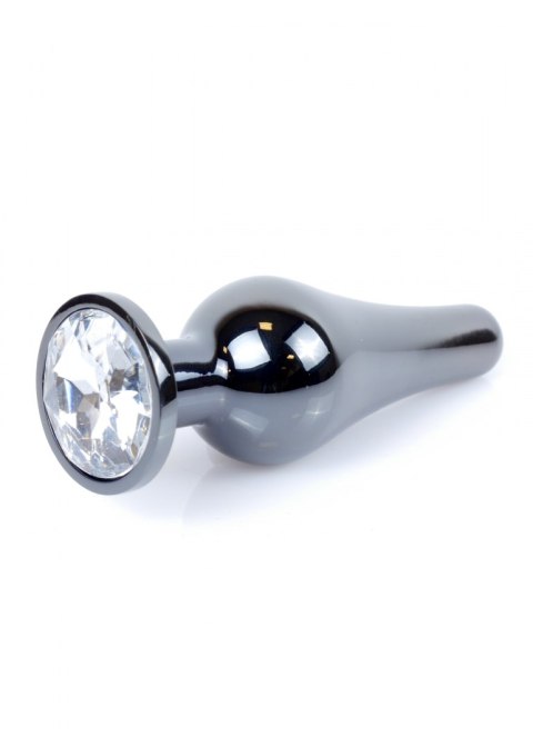 Plug-Jewellery Dark Silver BUTT PLUG- Clear Plug-Jewellery Dark Silver BUTT PLUG- Clear