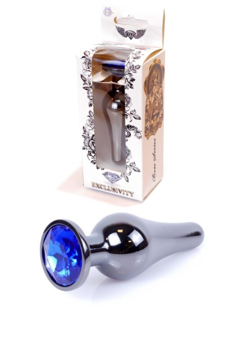 Plug-Jewellery Dark Silver BUTT PLUG- Dark Blue Plug-Jewellery Dark Silver BUTT PLUG- Dark Blue