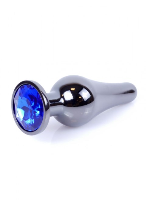 Plug-Jewellery Dark Silver BUTT PLUG- Dark Blue Plug-Jewellery Dark Silver BUTT PLUG- Dark Blue