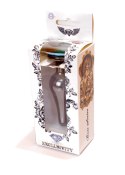 PLUG-JEWELLERY DARK SILVER BUTT PLUG- GREEN