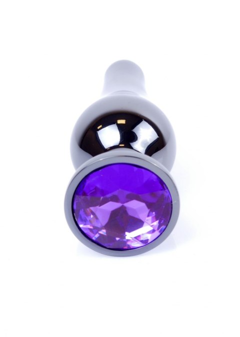 Plug-Jewellery Dark Silver BUTT PLUG- Purple Plug-Jewellery Dark Silver BUTT PLUG- Purple