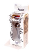 PLUG-JEWELLERY DARK SILVER BUTT PLUG- RED