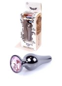 PLUG-JEWELLERY DARK SILVER BUTT PLUG- ROSE