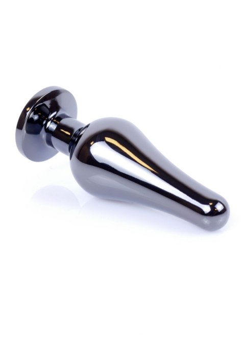 PLUG-JEWELLERY DARK SILVER BUTT PLUG- ROSE PLUG-JEWELLERY DARK SILVER BUTT PLUG- ROSE