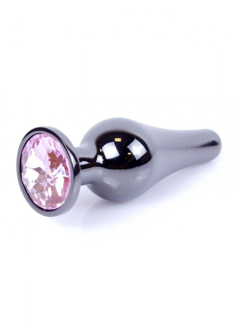 PLUG-JEWELLERY DARK SILVER BUTT PLUG- ROSE PLUG-JEWELLERY DARK SILVER BUTT PLUG- ROSE