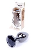 PLUG-JEWELLERY DARK SILVER PLUG- BLACK