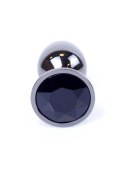 PLUG-JEWELLERY DARK SILVER PLUG- BLACK