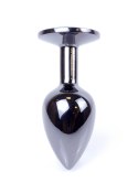 PLUG-JEWELLERY DARK SILVER PLUG- CLEAR