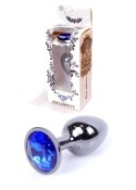 PLUG-JEWELLERY DARK SILVER PLUG- DARK BLUE