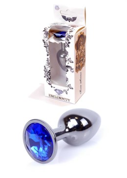 PLUG-JEWELLERY DARK SILVER PLUG- DARK BLUE