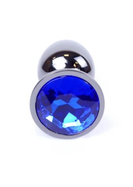 PLUG-JEWELLERY DARK SILVER PLUG- DARK BLUE