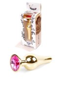Plug-Jewellery Gold BUTT PLUG- Pink