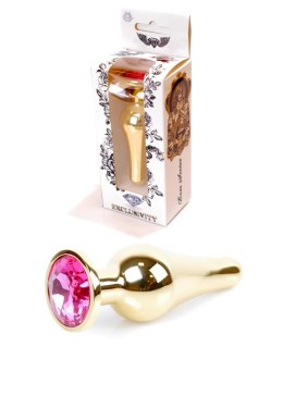 Plug-Jewellery Gold BUTT PLUG- Pink