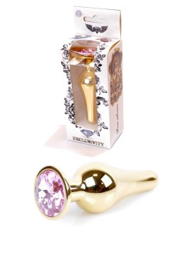 PLUG-JEWELLERY GOLD BUTT PLUG- ROSE