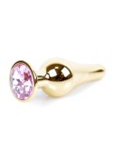 PLUG-JEWELLERY GOLD BUTT PLUG- ROSE