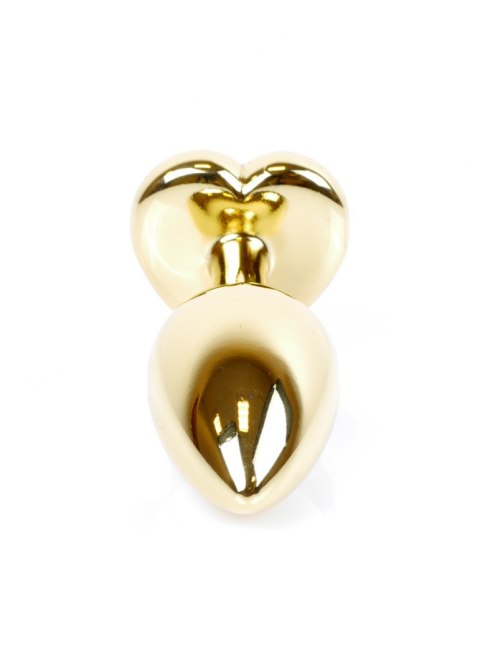 PLUG-JEWELLERY GOLD HEART PLUG- CLEAR PLUG-JEWELLERY GOLD HEART PLUG- CLEAR