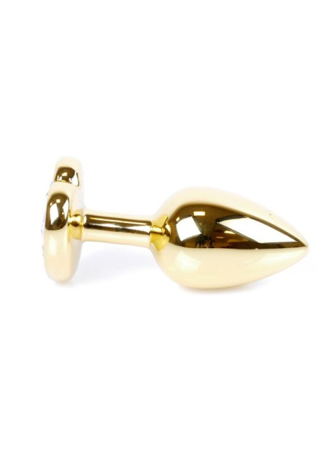 PLUG-JEWELLERY GOLD HEART PLUG- LIGHT BLUE PLUG-JEWELLERY GOLD HEART PLUG- LIGHT BLUE