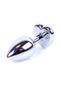PLUG-JEWELLERY SILVER HEART PLUG- CLEAR