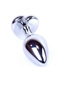 PLUG-JEWELLERY SILVER HEART PLUG- CLEAR