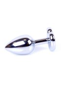 PLUG-JEWELLERY SILVER HEART PLUG- DARK BLUE