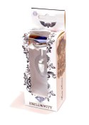 PLUG-JEWELLERY SILVER HEART PLUG- DARK BLUE