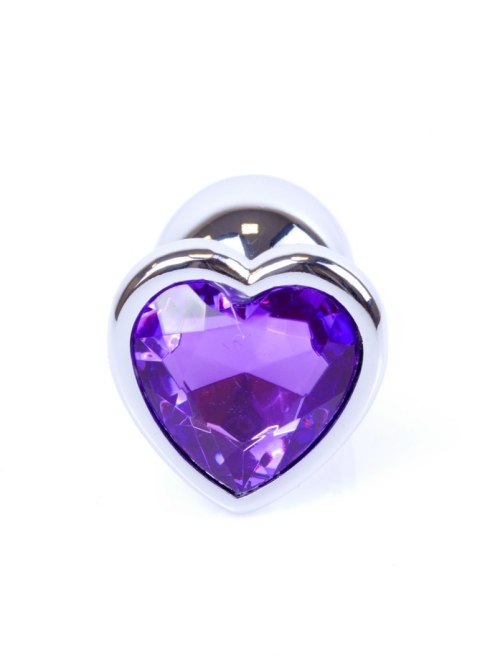 PLUG-JEWELLERY SILVER HEART PLUG- PURPLE PLUG-JEWELLERY SILVER HEART PLUG- PURPLE