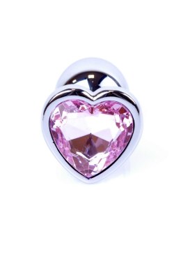 PLUG-JEWELLERY SILVER HEART PLUG- ROSE
