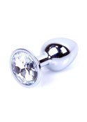 PLUG-JEWELLERY SILVER PLUG- CLEAR