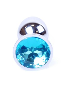 PLUG-JEWELLERY SILVER PLUG- LIGHT BLUE