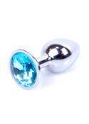 PLUG-JEWELLERY SILVER PLUG- LIGHT BLUE