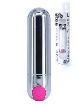 WIBRATOR-STRONG BULLET VIBRATOR SILVER/PINK USB 10 FUNCTION