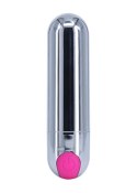 WIBRATOR-STRONG BULLET VIBRATOR SILVER/PINK USB 10 FUNCTION