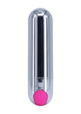 WIBRATOR-STRONG BULLET VIBRATOR SILVER/PINK USB 10 FUNCTION