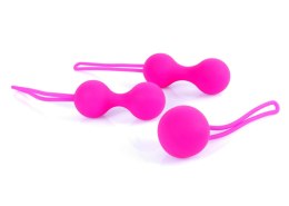 KULKI GEJSZY TRENING MIĘŚNI KEGLA KORALIKI JAJKA KULKI-SILICONE KEGAL BALLS SET - PINK
